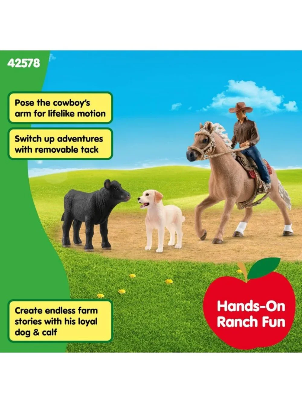 6-Piece Western Riding Adventure Set for Kids Ages 3+ | Farm Play Toys